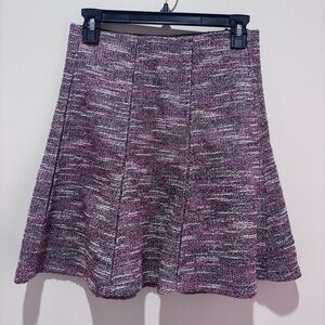 LOFT Textured Pink A-Line Skirt